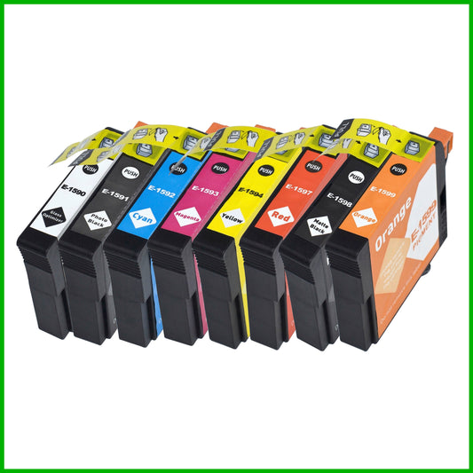 Compatible Epson 1590-9 T159 Ink Cartridges (Kingfisher)