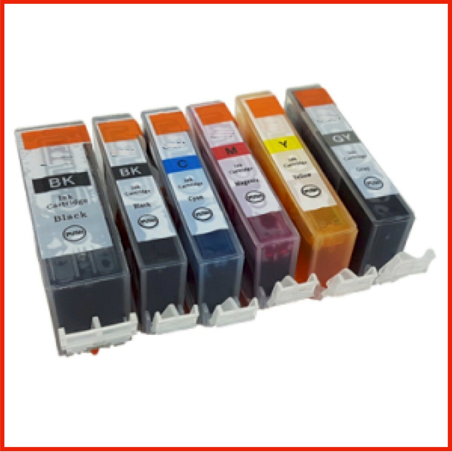 Compatible Canon 520XL/521XL Multipack Ink Cartridges BK/BK/C/M/Y/G (6 Cartridges inc. Grey)