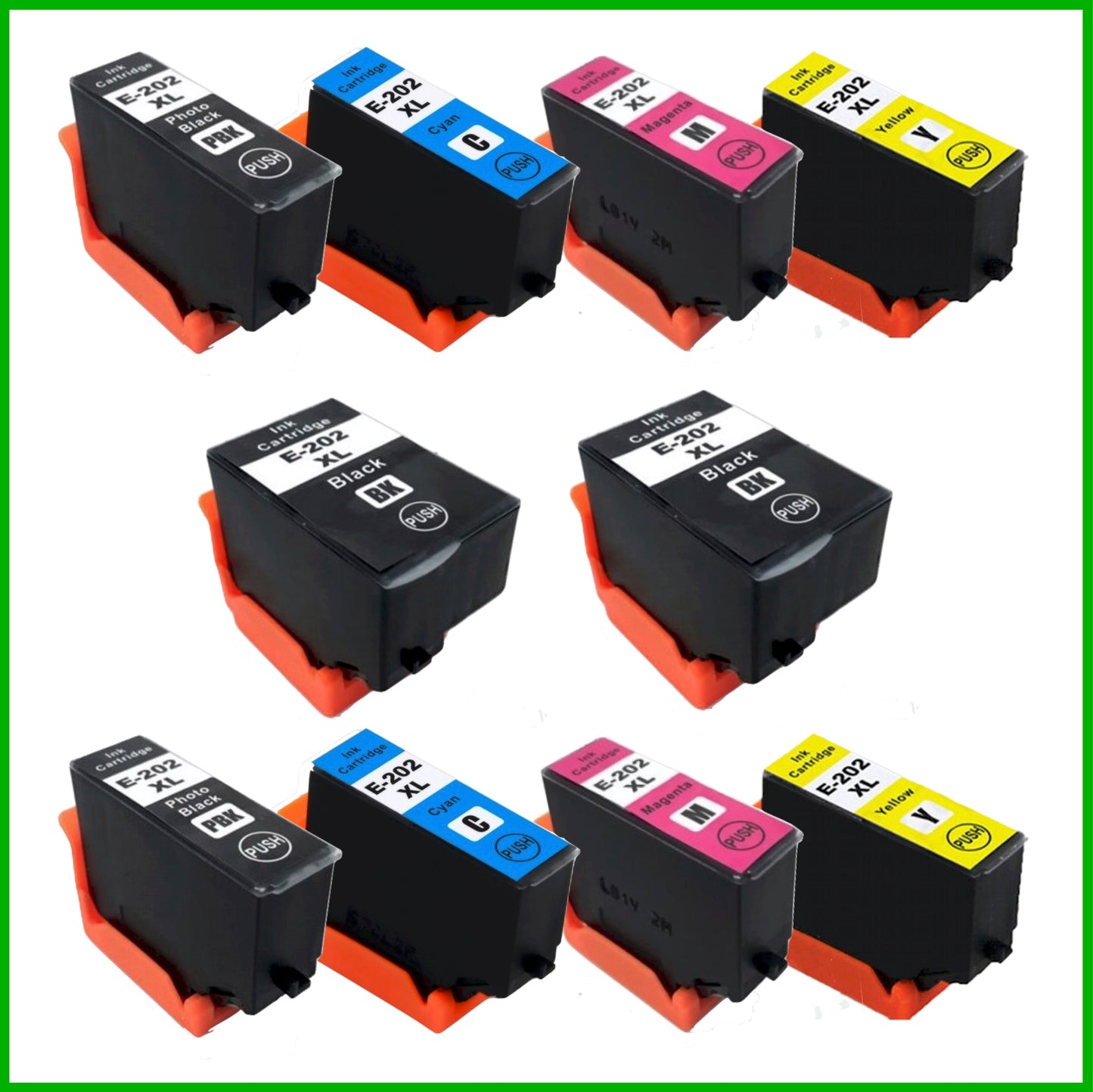 Compatible Epson 202XL Multipack x2 Ink Cartridges BK/PBK/C/M/Y (Kiwi)