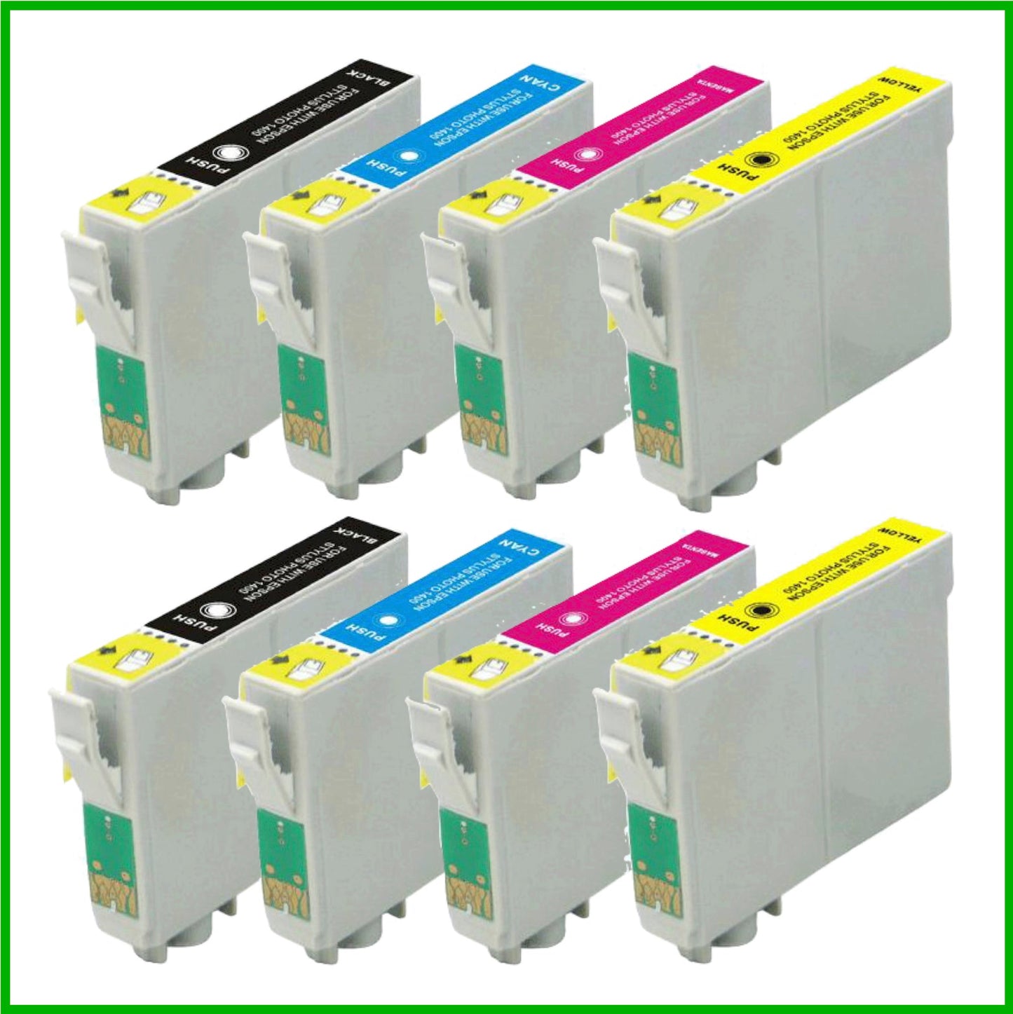 Compatible Epson T441/T442/T443/T444 Multipack x2 Ink Cartridges BK/C/M/Y (Parasol)