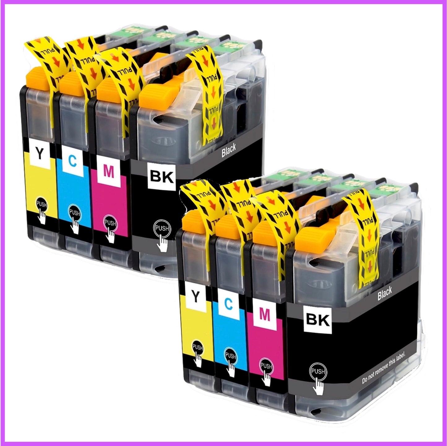 Compatible Brother 123XL Multipack x2 Ink Cartridges BK/C/M/Y (Cupcake)