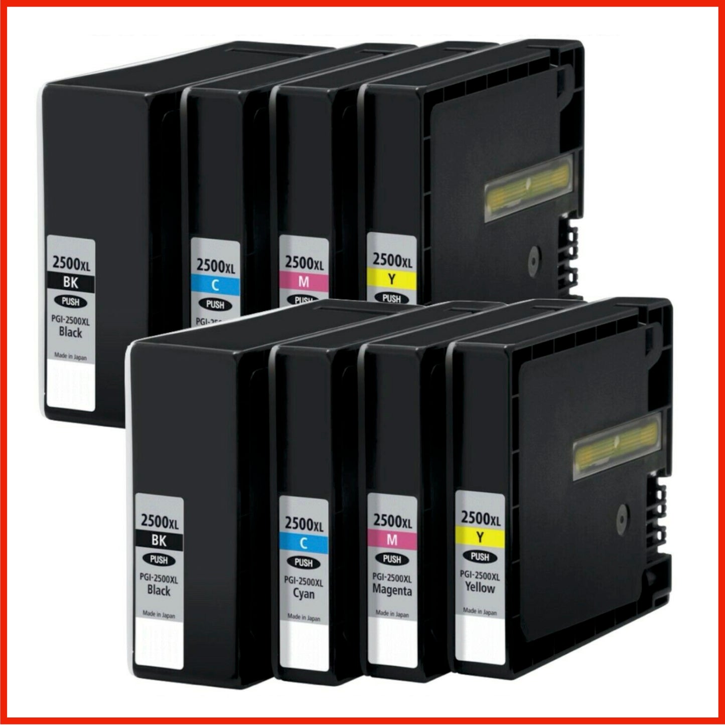 Compatible Canon 2500XL Multipack x2 of Ink Cartridges B/C/M/Y