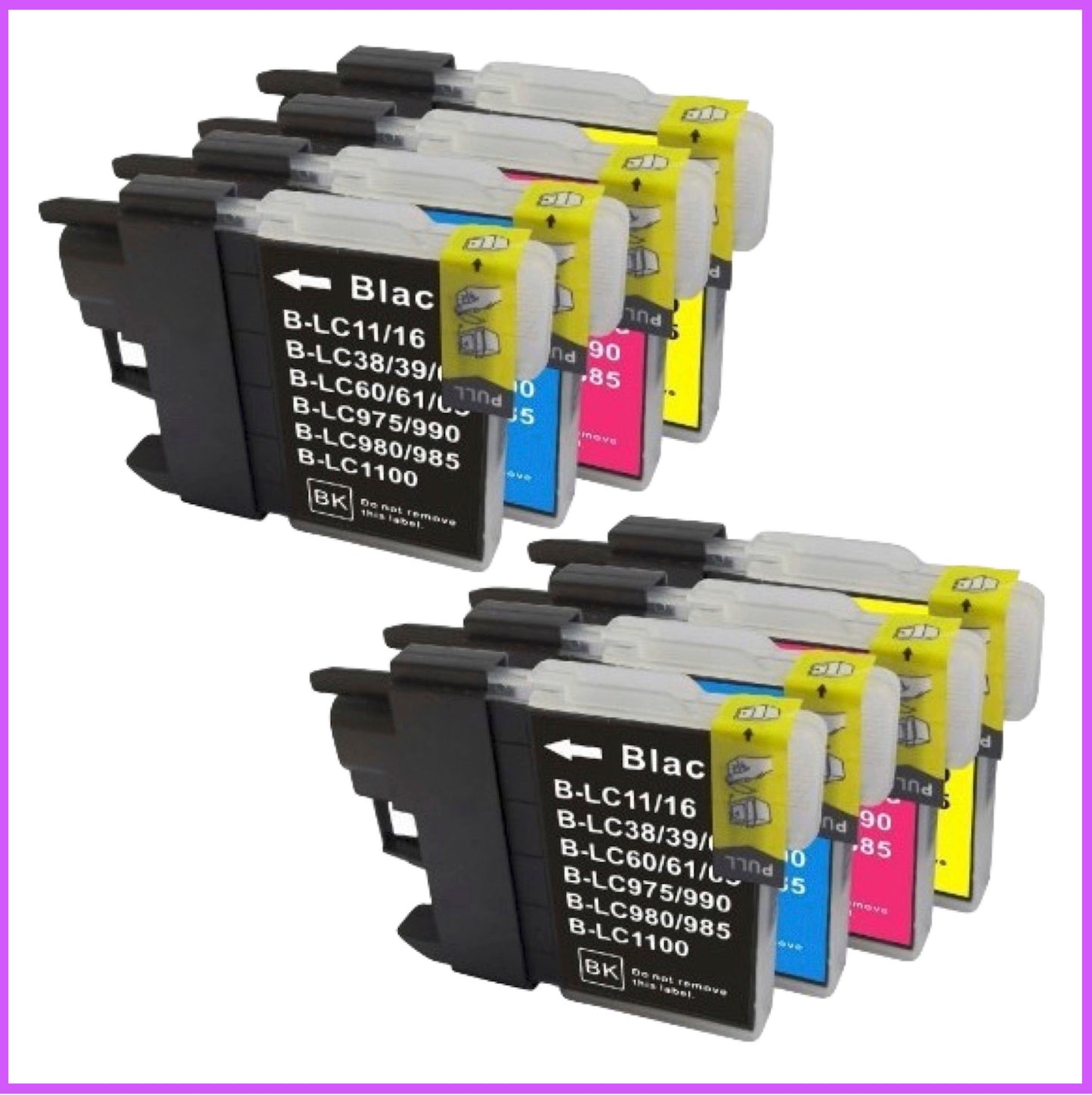 Compatible Brother 1100XL Multipack x2 Ink Cartridges BK/C/M/Y (Saturn)
