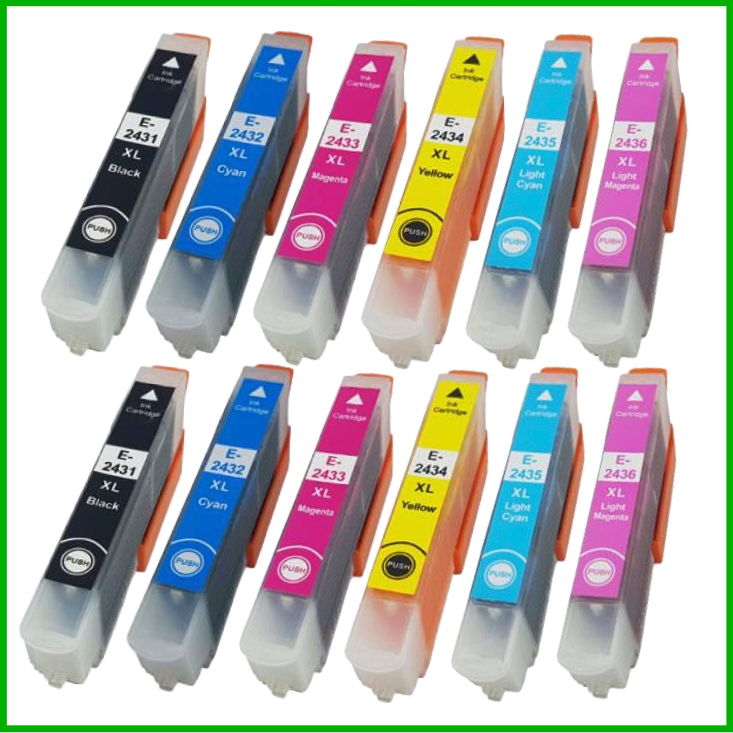 Compatible Epson 24XL Multipack x2 Ink Cartridges BK/C/M/Y/LC/LM (Elephant)