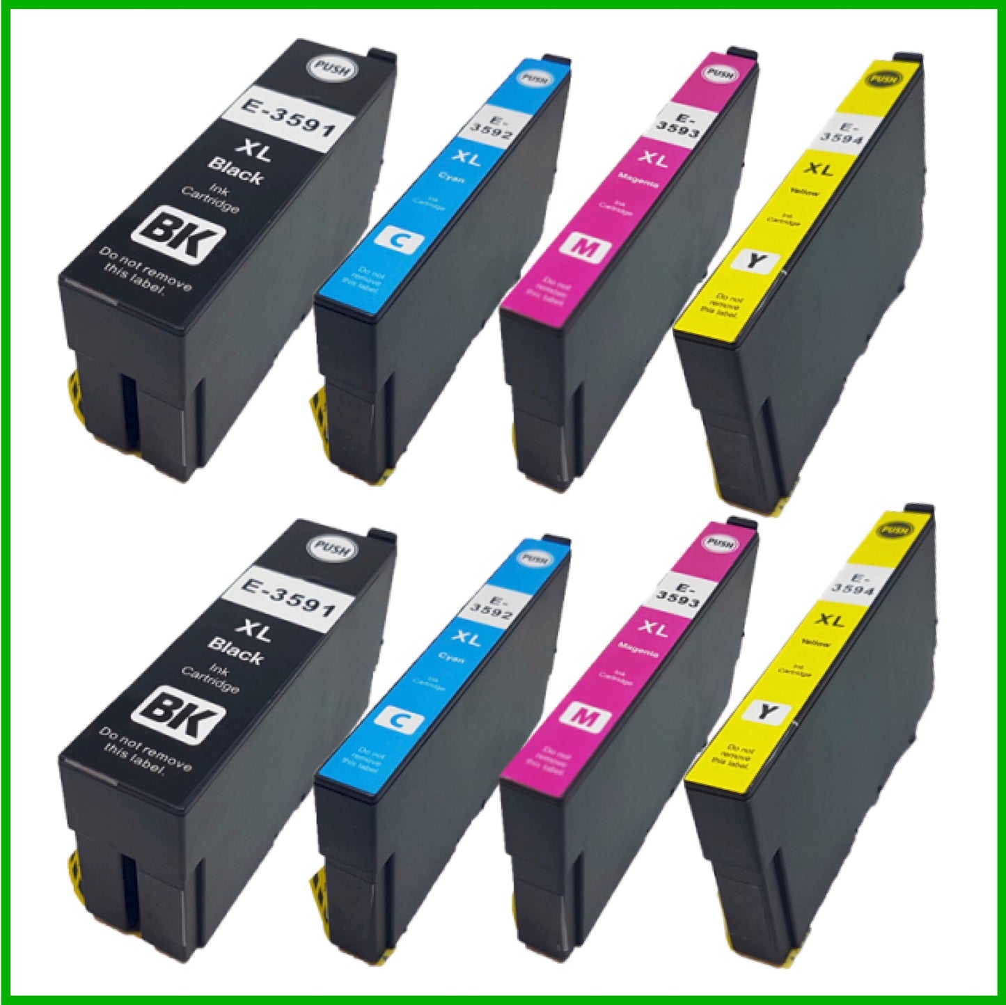 Compatible Epson 35XL Multipack x2 Ink Cartridges BK/C/M/Y (Padlock)
