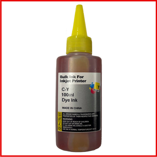 Universal Yellow Refill Ink Bottle For Canon Printers (100ml)